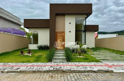Casa com 3 quartos à venda condomínio ecoplace, 109 m² por r$ 640.000 - ubatiba - maricá/rj