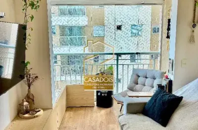 Apartamento com 2 dormitórios, 1 vaga e lazer completo à venda na vila das mercês