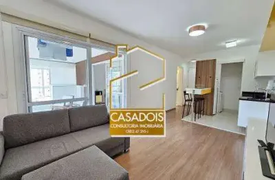 Apartamento mobiliado com 56 m², 1 suíte, 1 vaga e depósito privativo - locação no paraíso