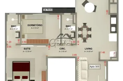 Apartamento com 1 quarto à venda na rua manoel corrêa, 641, itacolomi, balneário piçarras por r$ 556.817