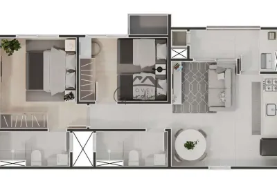 Apartamento com 2 quartos à venda na avenida mário uriarte, 926, cordeiros, itajaí por r$ 687.247