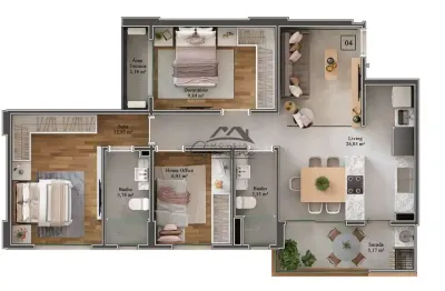 Apartamento com 3 quartos à venda na rua heitor liberato, 2131, são judas, itajaí por r$ 807.450