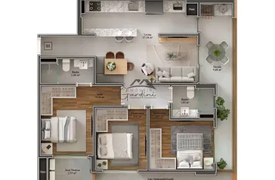 Apartamento com 3 quartos à venda na rua heitor liberato, 2131, são judas, itajaí por r$ 796.950