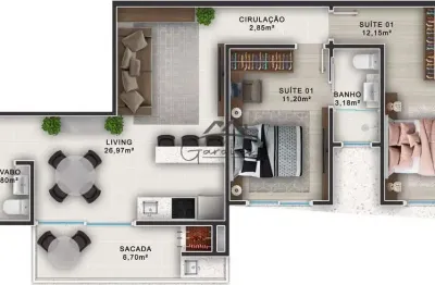 Apartamento com 2 quartos à venda na rua santo amaro, 267, itacolomi, balneário piçarras por r$ 913.681