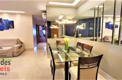 Apartamento alto padrão com 3 dormitórios à venda, 122 m² por r$ 1.350.000  canto do forte  praia grande sp