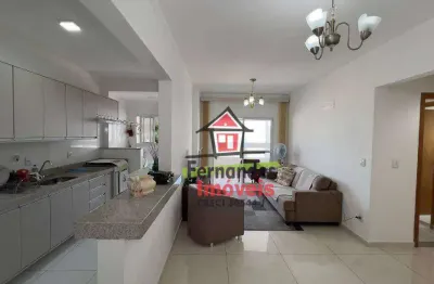 Apartamento alto padrão planejado vista mar com 2 suítes à venda, 92 m² por r$ 720.000 - boqueirão - praia grande/sp