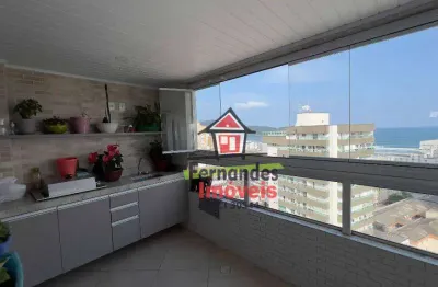 Apartamento alto padrão planejado vista mar com 2 suítes à venda, 92 m² por r$ 795.000 - boqueirão - praia grande/sp
