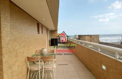 Apartamento com vista mar   2 suítes  à venda, 165 m² por r$ 950.000 - canto do forte - praia grande/sp