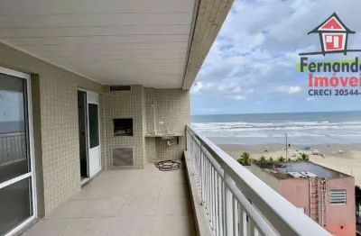 Apartamento alto padrão vista lateral mar  com 3 dormitórios para venda, 123 m² por r$ 1.200.000 - aviação - praia grande/sp