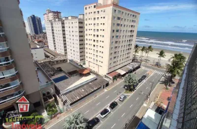 Apartamento com vista mar 2 dormitórios à venda, 71 m² por r$ 449.000 - caiçara - praia grande/sp