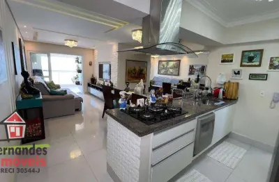 Apartamento  frente mar porteira fechada com 3 quartos sendo 2 suítes à venda, 101 m² por r$ 1.590.000 - boqueirão - praia grande/sp