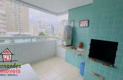 Apartamento lado praia porteira fechada   2 quartos  à venda, 72 m² por r$ 530.000  canto do forte  praia grande sp