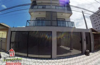 Sobrado novo com 3 dormitórios à venda, 80 m² por r$ 480.000 - guilhermina - praia grande/sp