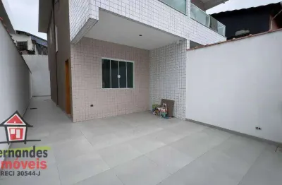 Sobrado novo individual  com 2 suítes à venda, 79 m² por r$ 540.000,00  tude bastos (sítio do campo) praia grande sp