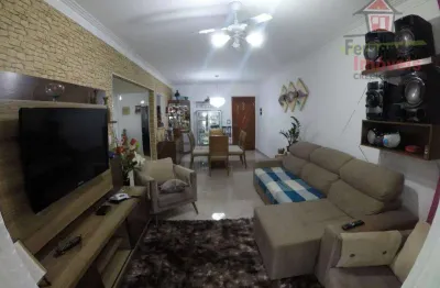 Apartamento porteira fechada  uma quadra da praia frente rua com 2 dormitórios à venda, 104 m² por r$ 590.000  caiçara  praia grande sp