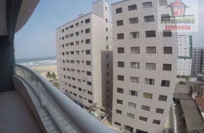 Apartamento novo frente mar parcela direto, com 3 dormitórios mais dependência à venda, 149 m² por r$ 635.000 - vila guilhermina - praia grande/sp