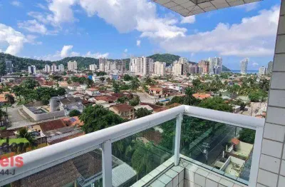 Apartamento frente rua pronto para morar, parcela direto com 2 suítes e 2 vagas,  à venda, 80 m² por r$ 736.000  canto do forte praia grande sp