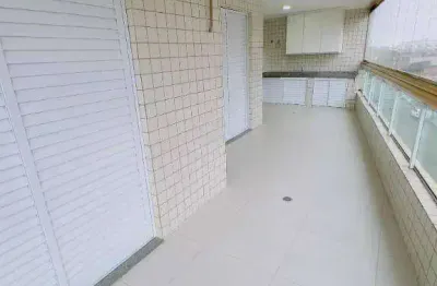 Apartamento com 3 dormitórios sendo 2 suítes para alugar definitivo pacote 132 m² por r$ 6.000/mês - aviação - praia grande/sp