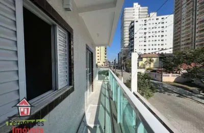 Casa sobreposta frente com 2 quartos sendo 1 suíte à venda 69 m² por r$ 450.000  aviação  praia grande sp