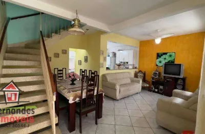 Sobrado com 3 dormitórios em condomínio 650 metros da praia à venda  110 m² por r$ 480.000  guilhermina  praia grande sp