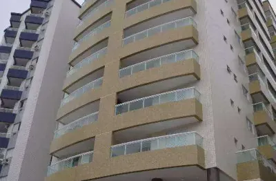 Apartamento frente rua  mobiliado  300 metros da praia com 2 dormitórios à venda, 83 m² por r$ 580.000  guilhermina  praia grande/sp
