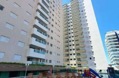 Apartamento mobiliado com 2 dormitórios e lazer completíssimo uma quadra da praia à venda, 83 m² por r$ 795.000  boqueirão -praia grande sp