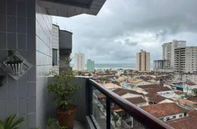 Apartamento vista mar perto da praia com 2 dormitórios à venda, 96 m² por r$ 380.000 - caiçara - praia grande/sp