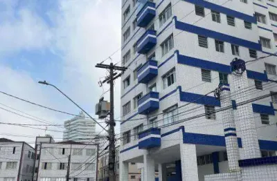 Apartamento mobiliado com 1 quarto 300 metros da praia à venda, 60 m² por r$ 290.000  boqueirão  praia grande sp
