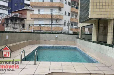 Apartamento com 1 quarto à venda, prédio com elevador e piscina, 48 m² por r$ 280.000 -  guilhermina - praia grande/sp
