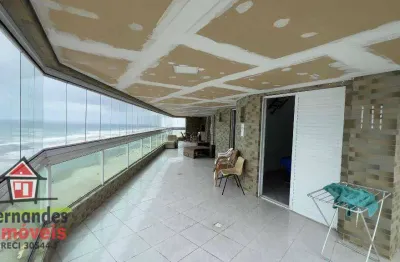 Apartamento alto padrão frente mar  com 4 dormitórios à venda, 217 m² por r$ 1.200.000 - ocian - praia grande/sp
