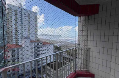 Apartamento vista mar mobiliado  com 2 dormitórios sendo 1 suíte aluguel definitivo pacote 82 m² por r$ 2.900 mês  aviação  praia grande sp