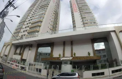 Apartamento alto padrão semi-mobiliado com 2 suítes mais dependência  para alugar definitivo  104 m² por r$ 5.000 mês  boqueirão  praia grande sp