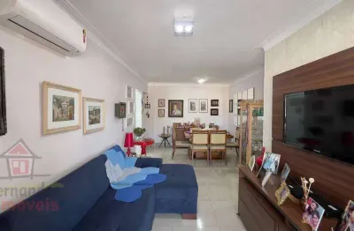 Apartamento semimobiliado com 2 suítes 300 metros da praia  à venda, 104 m² por r$ 765.000 - boqueirão - praia grande/sp