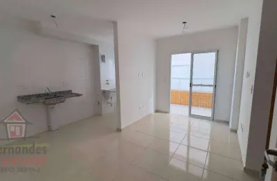 Apartamento novo com 2 dormitórios sendo 1 suíte à venda, 57 m² por r$ 390.000 - boqueirão - praia grande/sp
