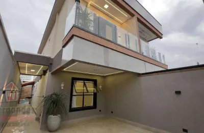 Sobrado com 3 dormitórios 300 metros da praia à venda por r$ 750.000 - maracanã - praia grande/sp