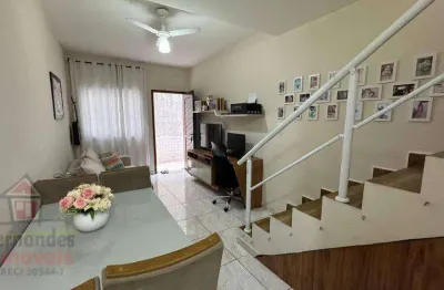 Sobrado em condomínio no lado praia à venda por r$420.000 guilhermina praia grande/sp.