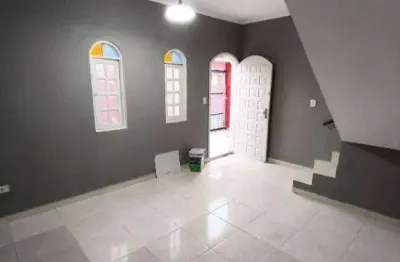 Sobrado no lado praia com 2 dormitórios à venda, 86 m² por r$ 450.000 - aviação - praia grande/sp