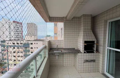 Apartamento mobiliado 1 com suíte para alugar, 56 m² por r$ 2.550/mês  desconto de 400 por mês nos primeiros seis meses - aviação - praia grande/sp