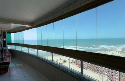Apartamento vista mar mobiliado com 3 dormitórios à venda, 114 m² por r$ 1.000.000 - vila assunção - praia grande/sp