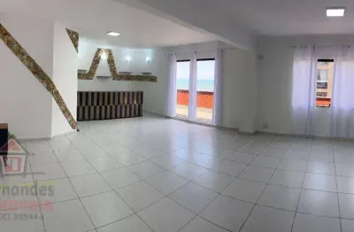 Cobertura frente mar com 5 dormitórios sendo 3 suítesà venda, 300 m² por r$ 970.000 - ocian - praia grande/sp