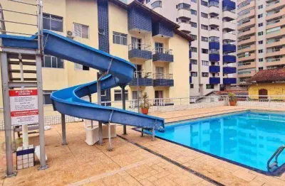 Apartamento mobiliado com 1 dormitório 100 metros da praia com lazer completo à venda, 51 m² por R$ 245.000  Aviação  Praia Grande SP