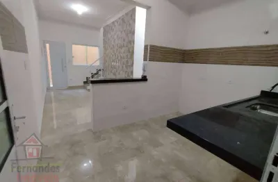 Sobrado novo em condomínio no lado praia com 2 dormitórios à venda, 54 m² por r$ 350.000  guilhermina  praia grande sp