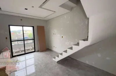 Duplex novo em condomínio com 3 dormitórios à venda, 90 m² por r$ 480.000  tude bastos  praia grande/sp