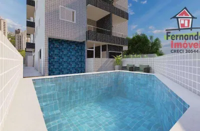 Apartamento com 2 dormitórios à venda, 57 m² por r$ 397.000,00 - mirim - praia grande/sp