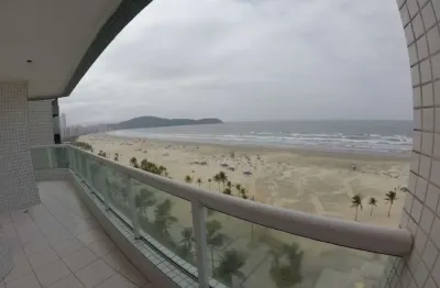 Apartamento frente mar alto padrão com 3 dormitórios à venda, 127 m² por r$ 1.196.500 guilhermina  praia grande sp