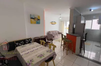 Apartamento mobiliado  com 1 dormitório para alugar definitivo pacote  58 m² por r$ 2.000/mês - tupi - praia grande/sp