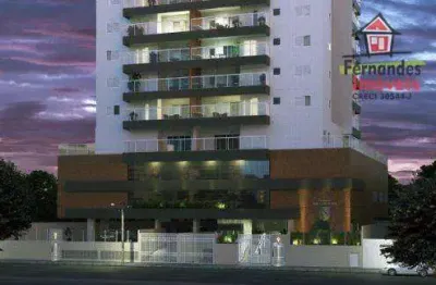 Apartamento em construção com 3 dormitórios à venda, 107 m² por r$ 903.000 no parcelamento direto - vila guilhermina - praia grande/sp