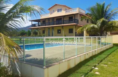 Casa 6 quartos sendo 5 suítes em terreno com 1.450m²  na praia de ponta negra - maricá  - piscina e churrasqueira