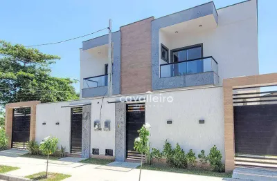 Casa com 3 dormitórios, 1 suíte com closet, churrasqueira,  à venda, 122 m² por r$ 660.000 - jardim atlântico leste (itaipuaçu) - maricá/rj