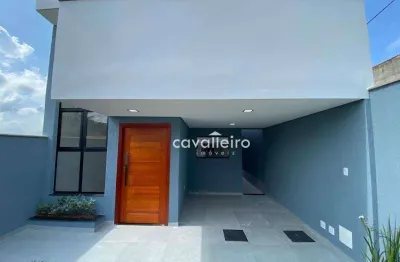 Casa com piscina, churrasqueira e 3 dormitórios à venda, 118 m² por r$ 690.000 - jardim atlântico central (itaipuaçu) - maricá/rj